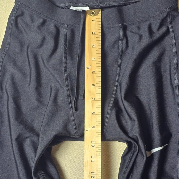 Nike Men's Gym & Training Leggings Size Medium Black with Zippered Ankles - Picture 5 of 13